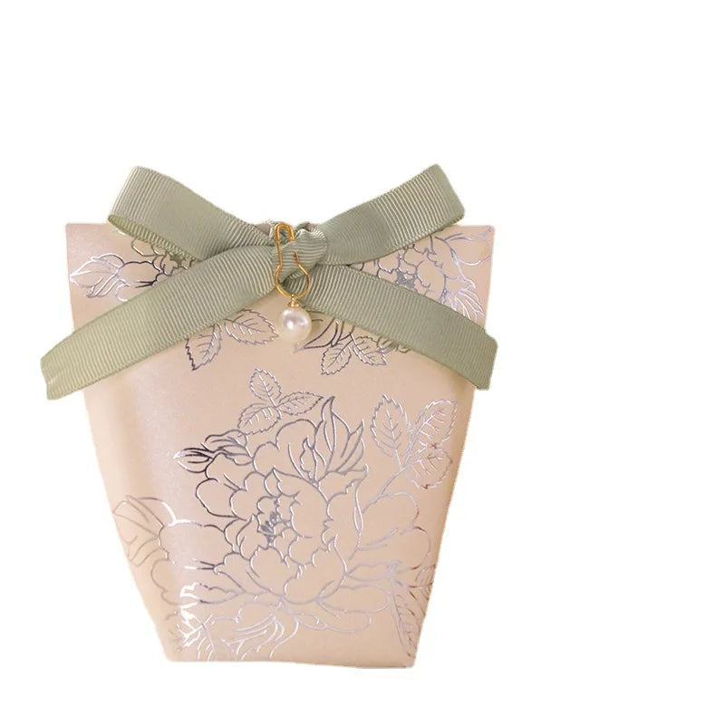 CSMD Chinese Manufacturers Wholesale Cheap Price Paper Material Beige Color Empty Souvenirs Packaging Box for Wedding Favors