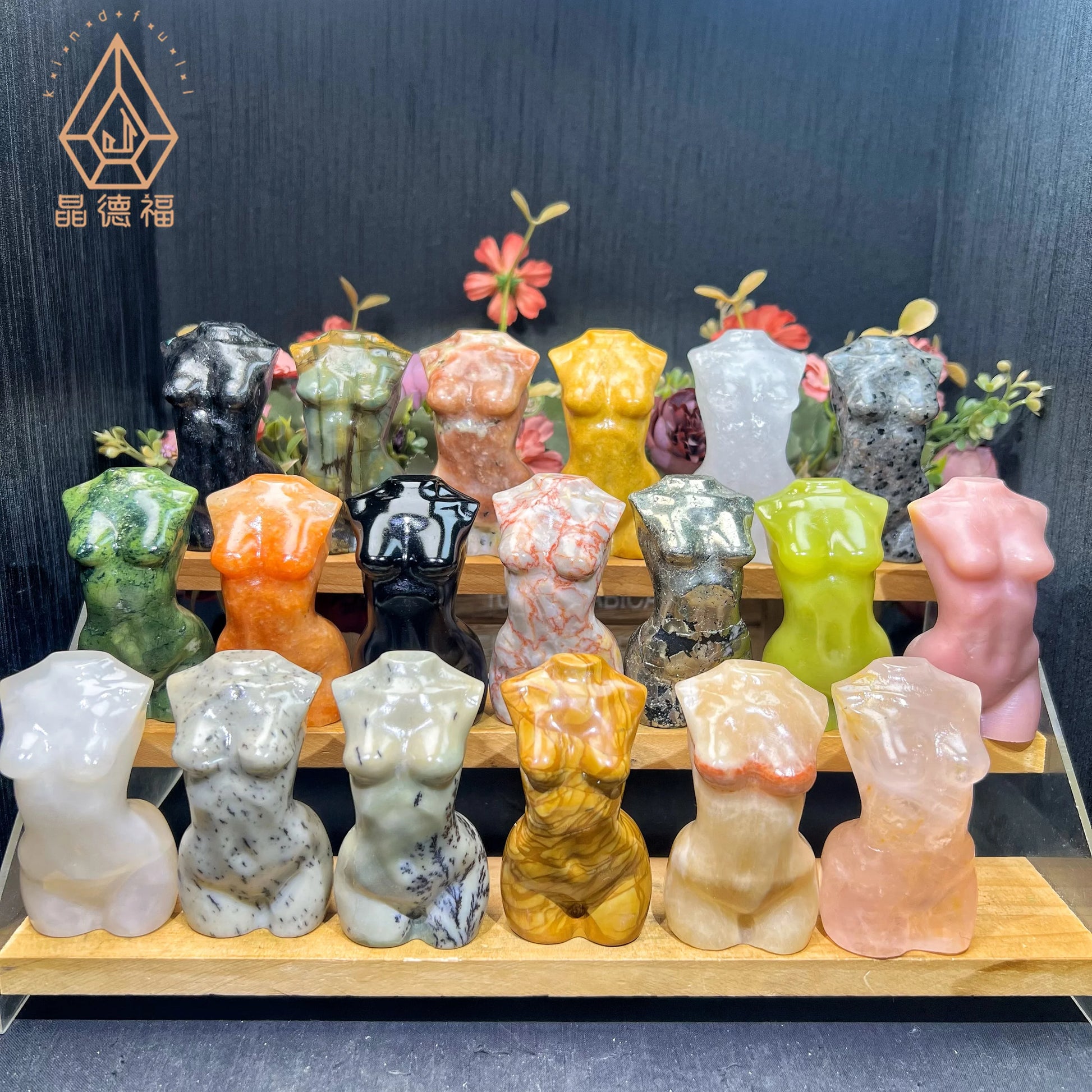 Natural Crystals Wholesale High Quality Mix Materials Stone and Crystal Lady Body for Sale