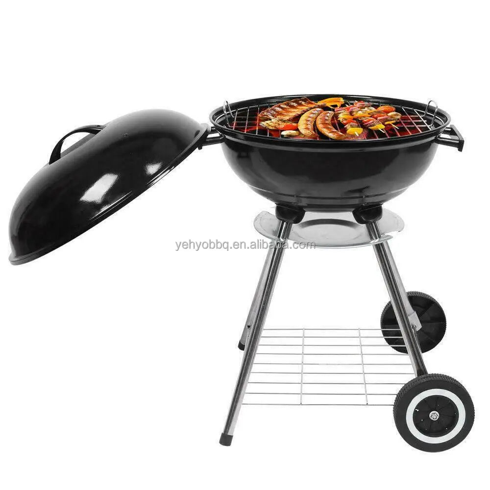 Custom Heavy-Duty Multifunctional Adjustable Portable Folding Steel BBQ Grill for 5+ People Easily Assembled Home Outdoor Par