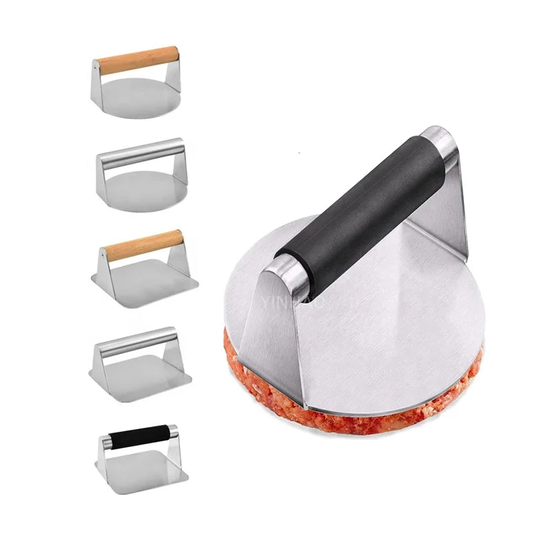 Custom Logo Professional Burger Press Hamburger Patty Maker Burger Press 304 Stainless Steel Smash Burger Press