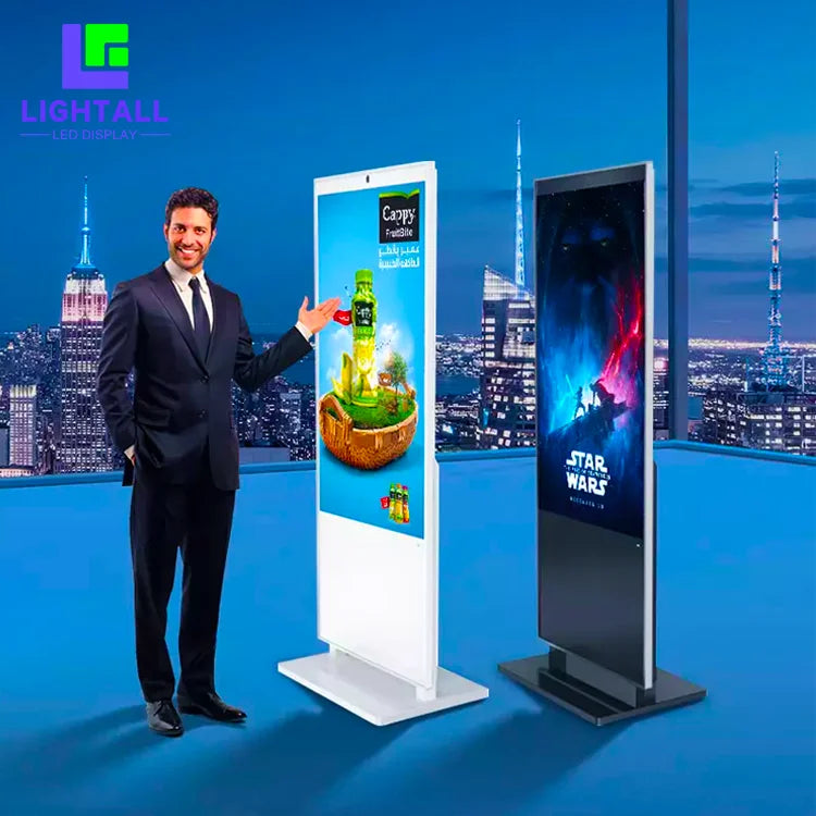 Floor Standing Vertical Interactive Digital Signage 55 Inch Indoor LCD TV Touch Screens Floor Standing Kiosk Advertising Disp