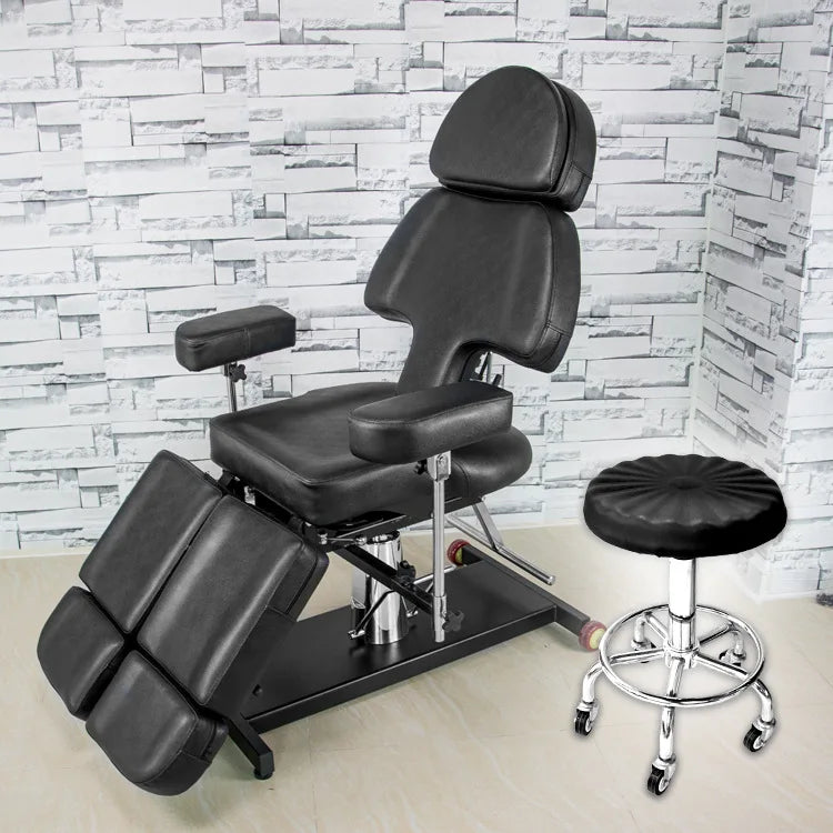 Wholesale Beauty Salon Equipment Hydrotherapy Massage Bed Hydraulic Tattoo Bed Black Beauty Bed Tattoo Salon Chair