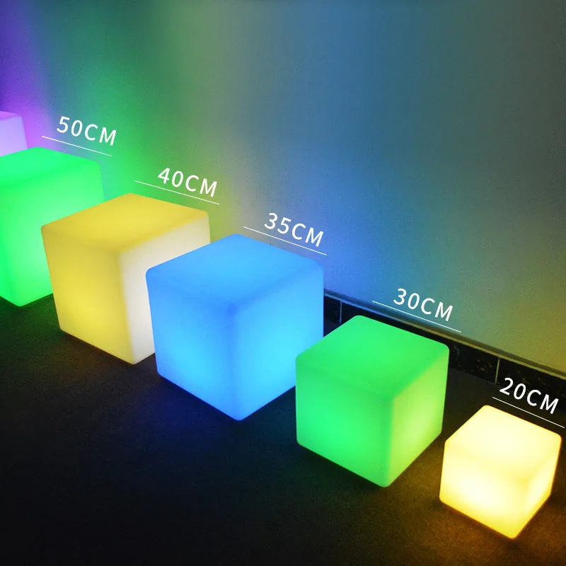 LED Bar Table Plastic Rechargeable Battery Powered IP65 Waterproof Rustic Design Home Bar & Hotel Park Use Seat Chair