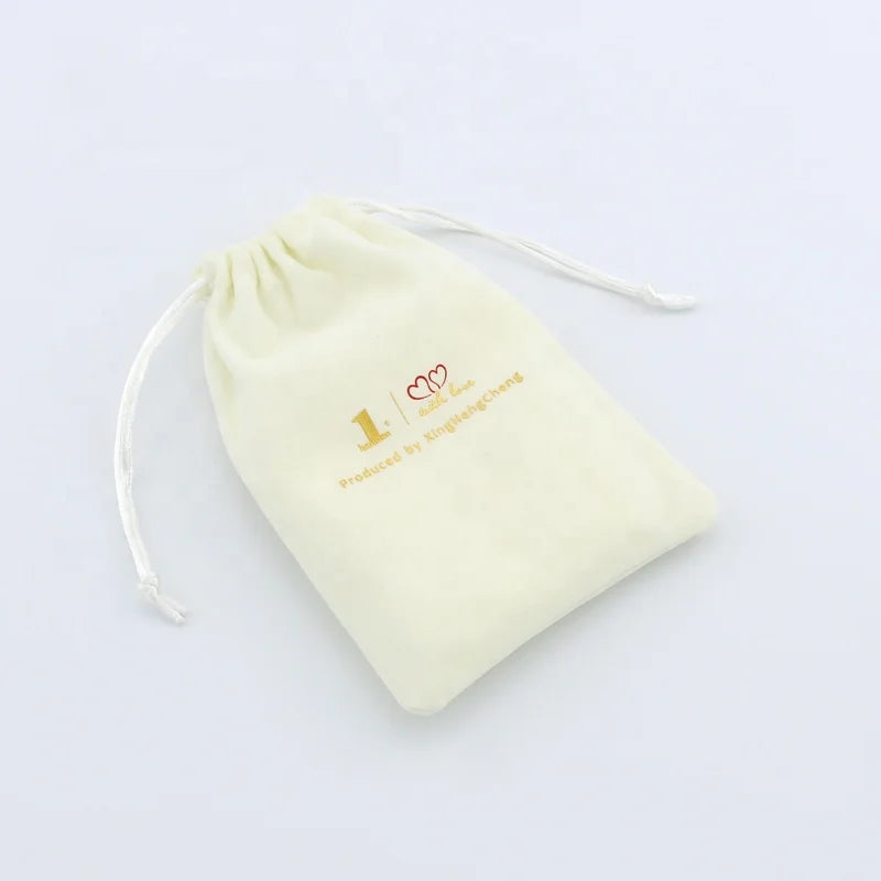 Soft Velvet Flannelette Gift Pouch Candy Watch Packaging Bag with Custom Logo Drawstring Bag