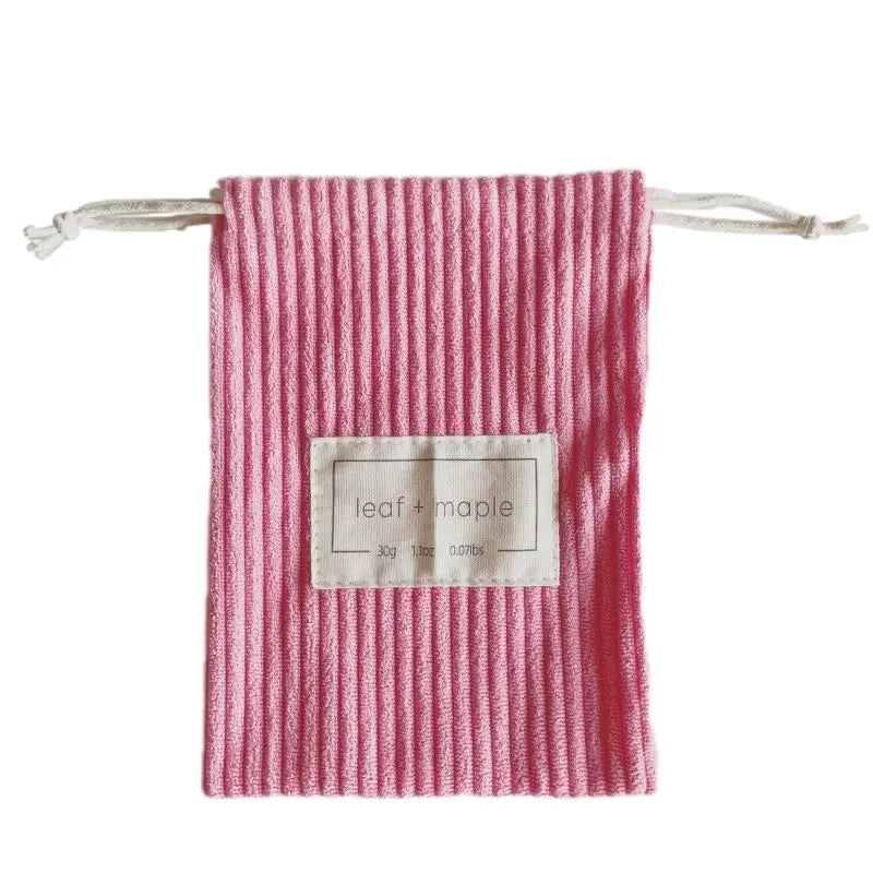 Custom Label Stitched 6x8 Inch Drawstring Velvet Corduroy Makeup Gift Bags for Face Mask & Skincare