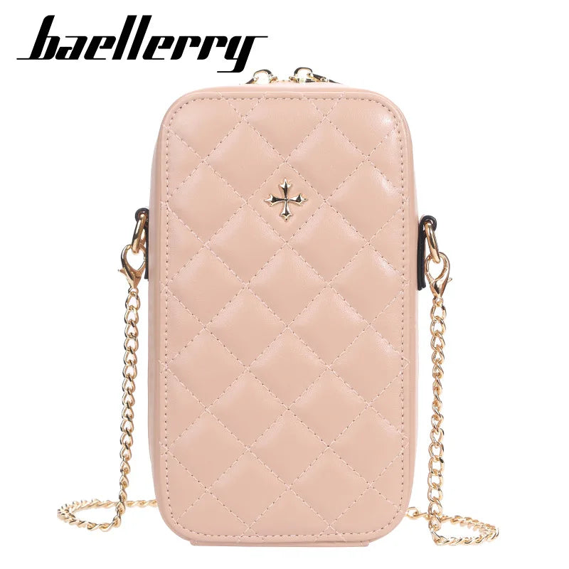 Baellerry Women's Large Capacity Shoulder Messenger Bag Vertical Wallet Chain Strap Handbags Zipper Custom Logo Designed Cell