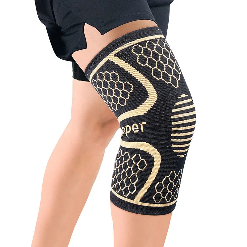 Copper Fabric Knee Sleeves Knee Brace with Copper Premium Compression Support for Knee Pain Arthritis Joint Pain Relive
