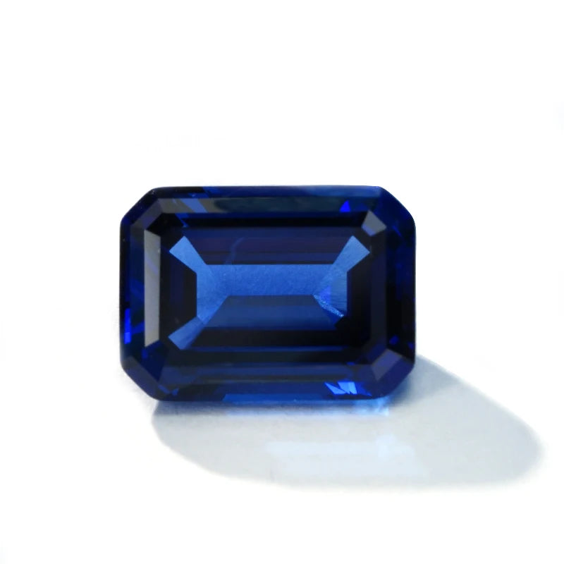 Starsgem Lab Created Gemstones Synthetic Wholesale Loose Emerald Cut Lab Grown Blue Sapphire