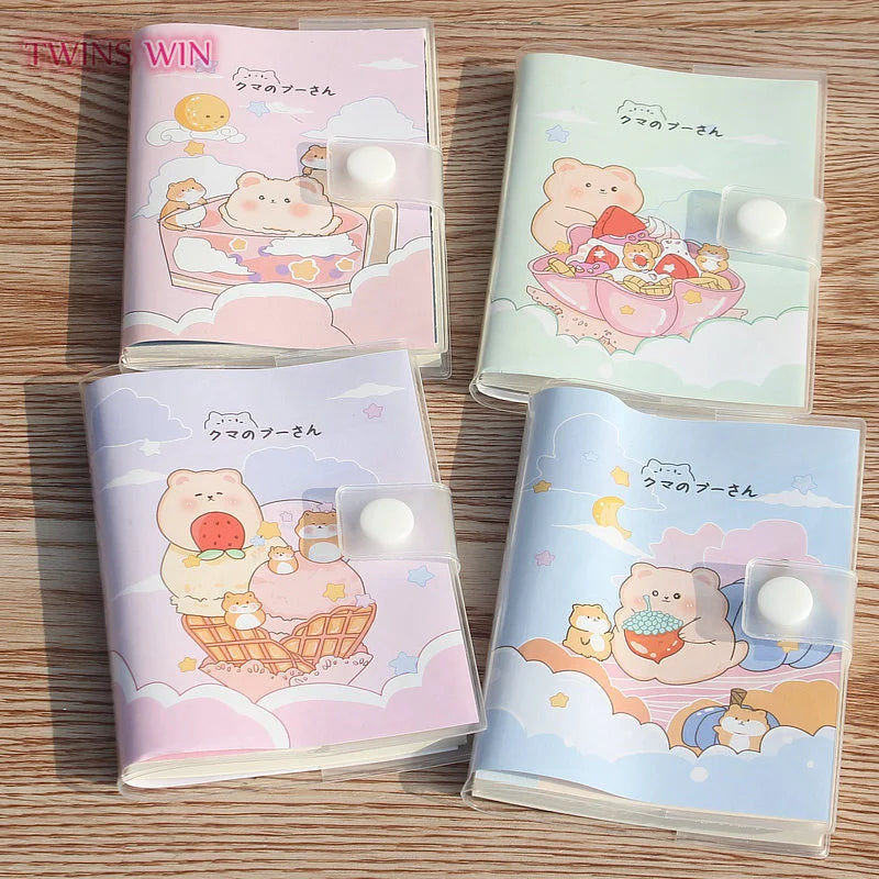 Student 80 Pages Exercise Books Cartoon Bear Portable Pocket Notepad Mini Cute Notebook 2946