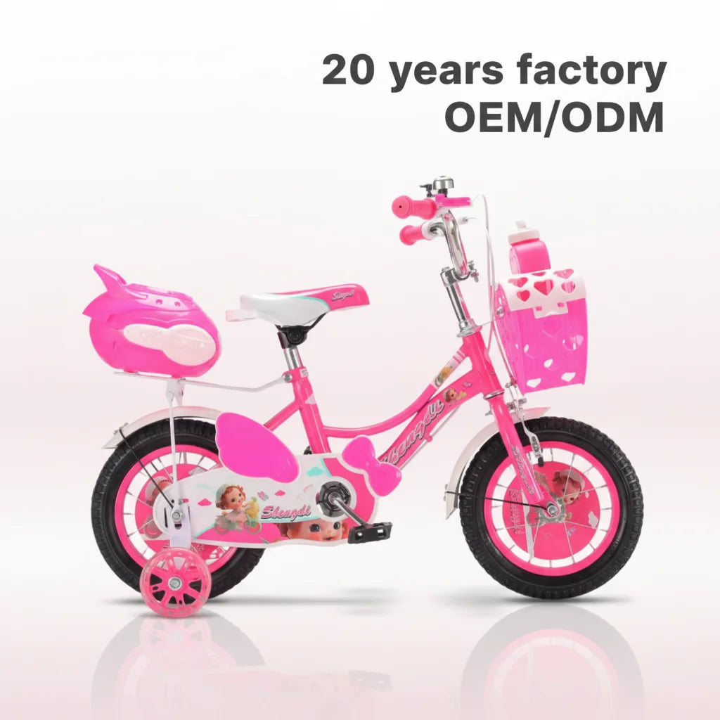 OEM Factory 12 Inch Carbon Steel Frame Children Bicycle Kids Bike Training Wheels Basket for Age 3-12 Boy and Girl in Stock