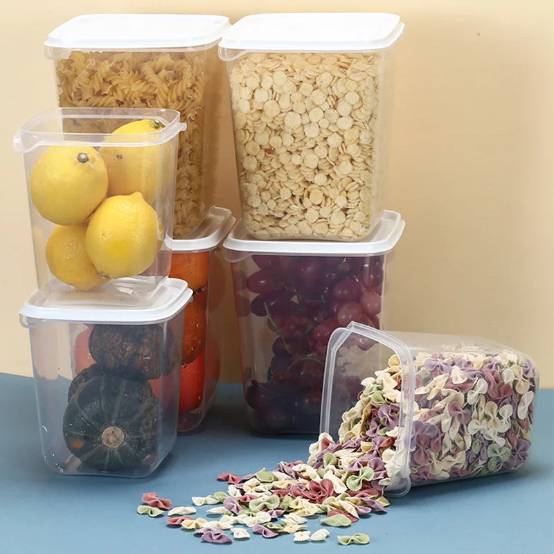 Kitchen Pantry Reusable Fridge Organizer Box Meal Prep Fruit Stackable 1170ml 3/4 Pieces Plastic Food Storage Giveaways