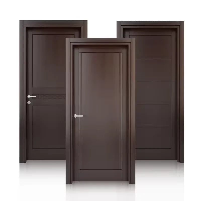 Luxury WPC Interior Door Veneer Farmhouse Style Soundproof Waterproof Finished Customizable Sizes 1 Year Warranty