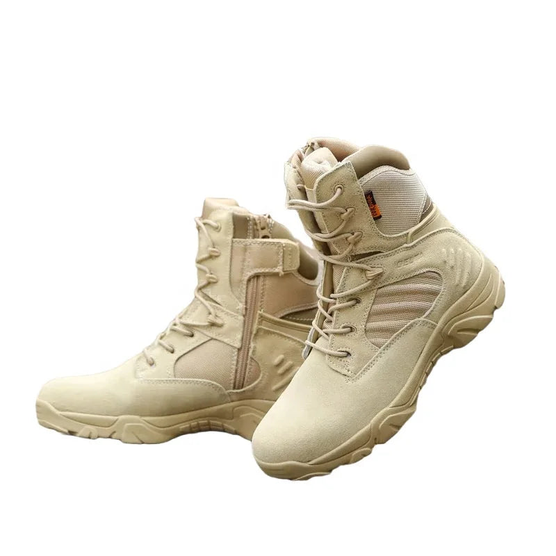CXXM Outdoor Training Shoes High-top Cowhide Desert Boots Tactical Boots Black Boots in Stock