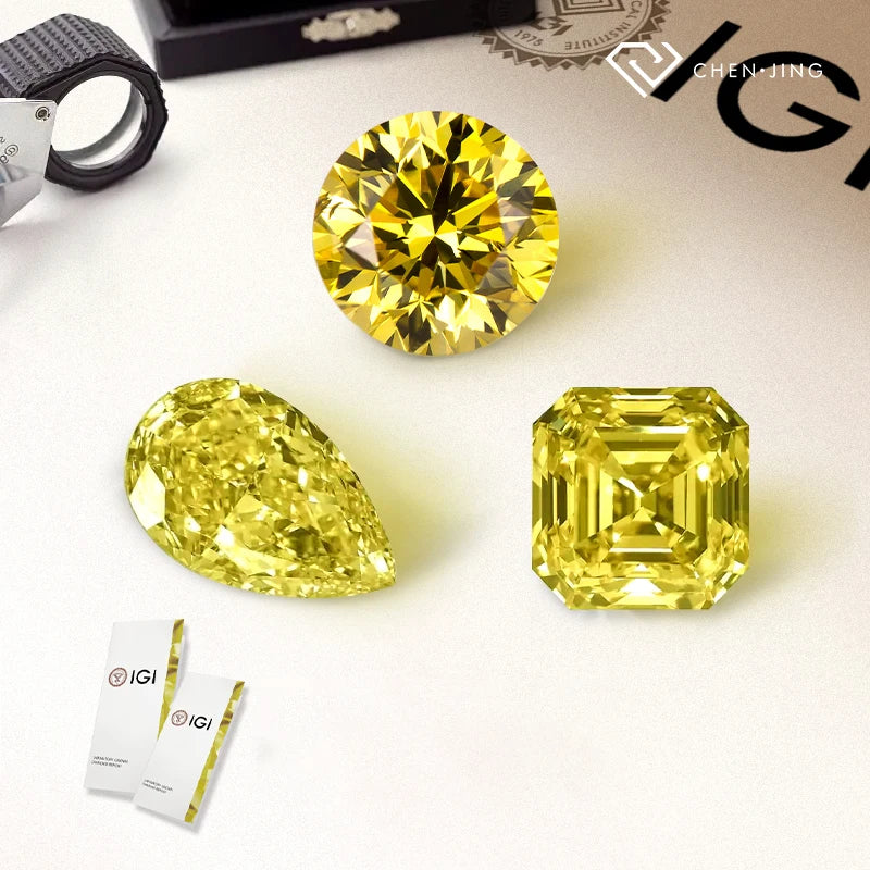 ChenJing CJ-FC101 Synthetic (Lab Grown) White D Color IGI Certified #745301680 Other Cut HPHT China Loose Diamond Jewelry Mak