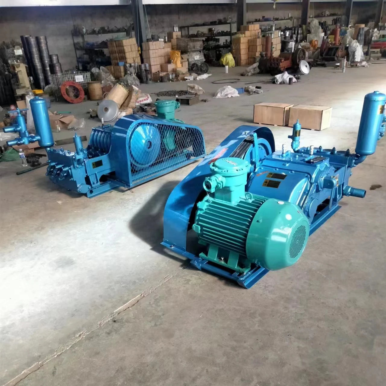 BW320  with Electric Motor diesel Motor Piston Twin Cylinder Mud Pump
