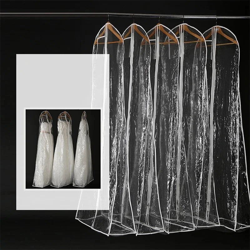 Wholesale Transparent Solid for Wedding Dress Storage Dustproof Bridal Gown Protector Cover Bag for Closet
