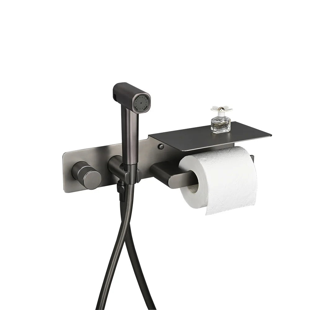 In Wall Bidet Sprayer Set Bathroom  Bidet Set Bathroom Bidet Sprayer with Toilet Paper Holder