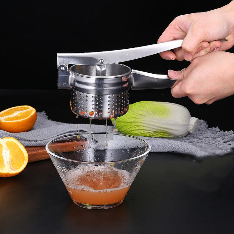 Metal Liquidizer Lemon Lime Squeezer Stainless Steel Manual Juicer Citrus Press
