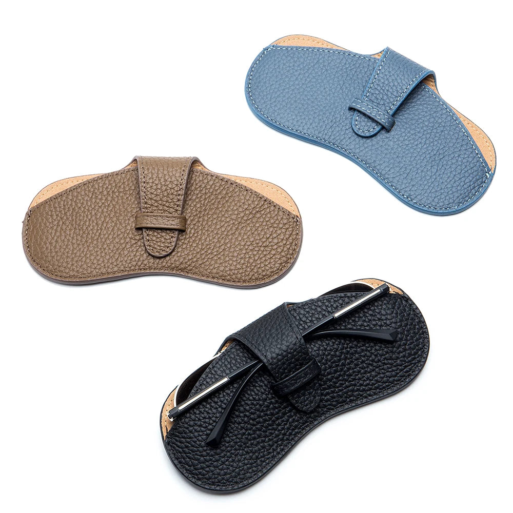 Best Packaging Luxury Real Leather Sunglass Soft Case High Quality Soft Glasses Case Eyeglasses Storage Case