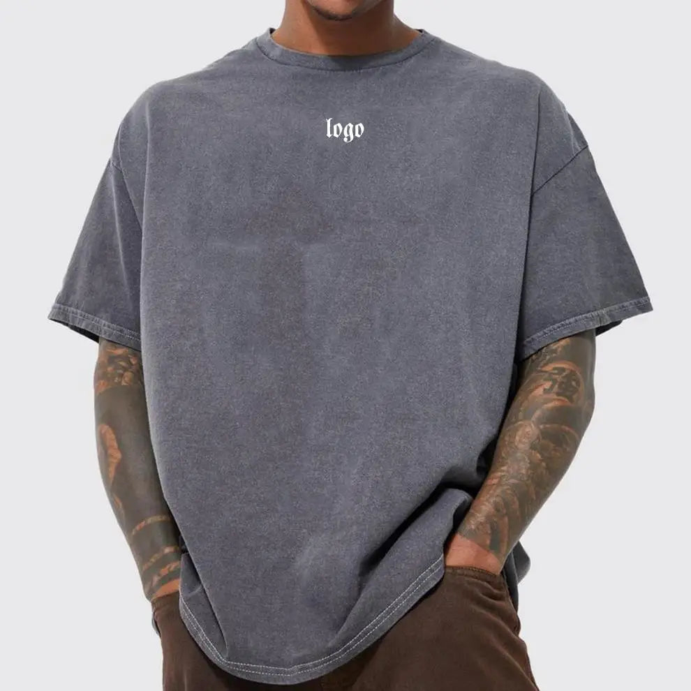 Camisetas T Shirt for Men 100% Cotton Heavyweight Plus Size T Shirts Custom 230g Oversized Graphic T-Shirts