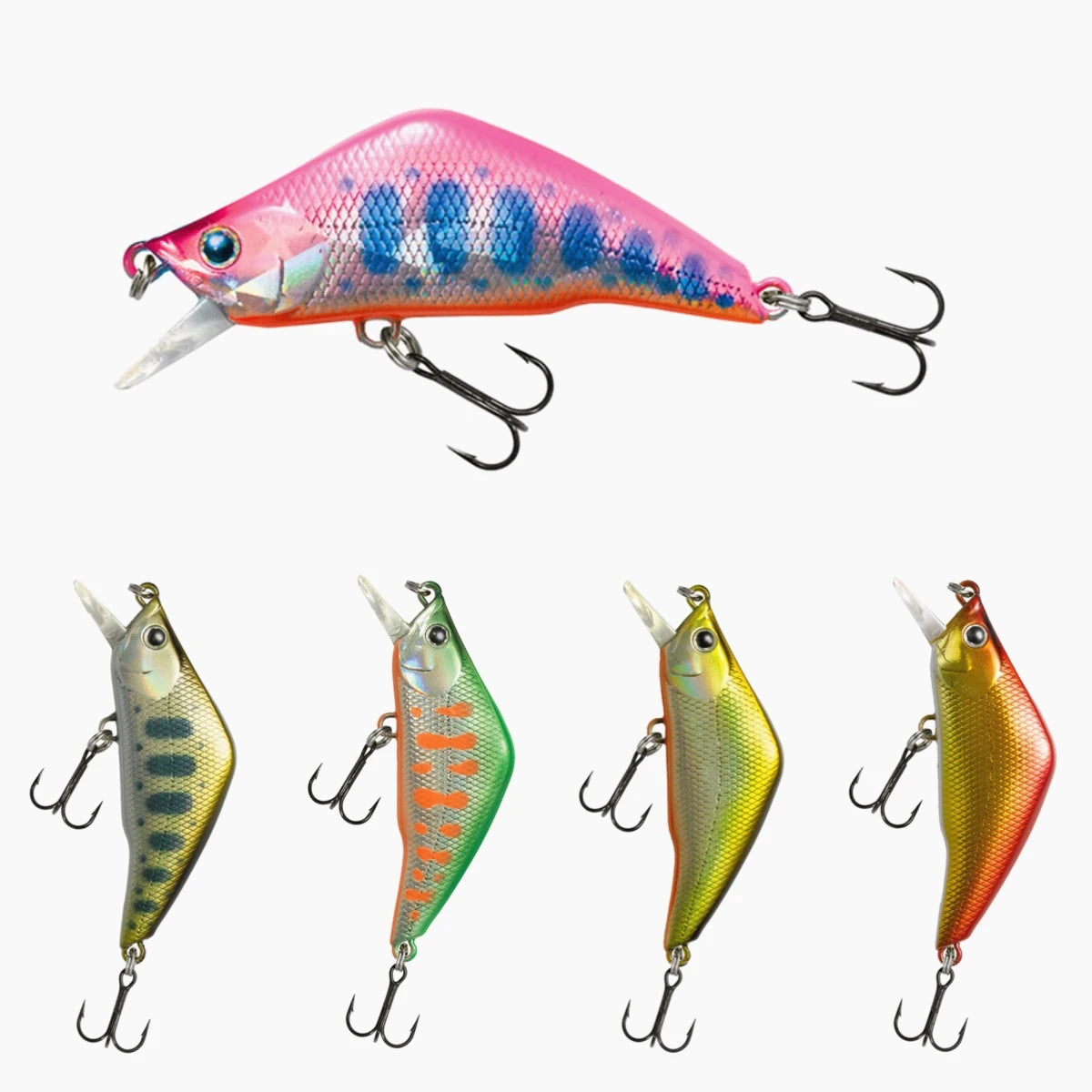 TOPRIGHT M046 48mm 3.8g Mini Hard Fishing Lure Sinking Minnow Jerkbait Minnow Lures for Bass Trout Perch Zander