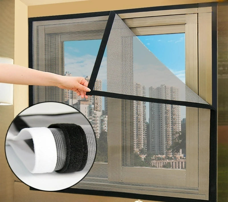 Factory Wholesale Eco-Friendly Polyester Nano Anti-mosquito Net Encryption Easy Stick Non-punching Sand Window Customizable
