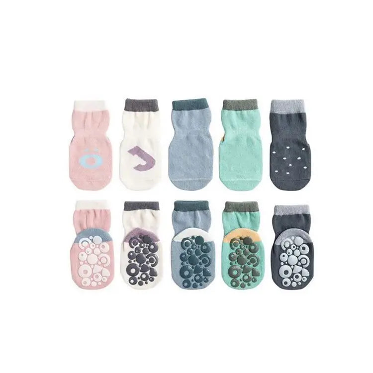 Cmax Kids Autumn Floor Socks Indoor Silicone Anti Slip Toddler Combed Cotton Baby Fruit Knitted Breathable Eco-Friendly