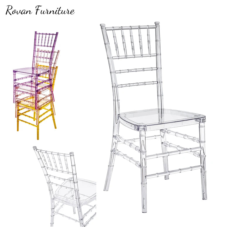 RTS TOP Wedding Chairs Ideas Acrylic Stackable Event  clear Hotel Funiture White Wedding Chair