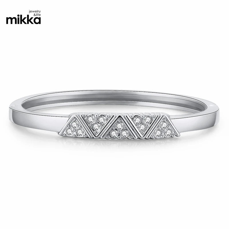 High Quality Lab diamond 4mm Def Moissanite 18k White Real Gold Woman Gift Jewelry Bracelet