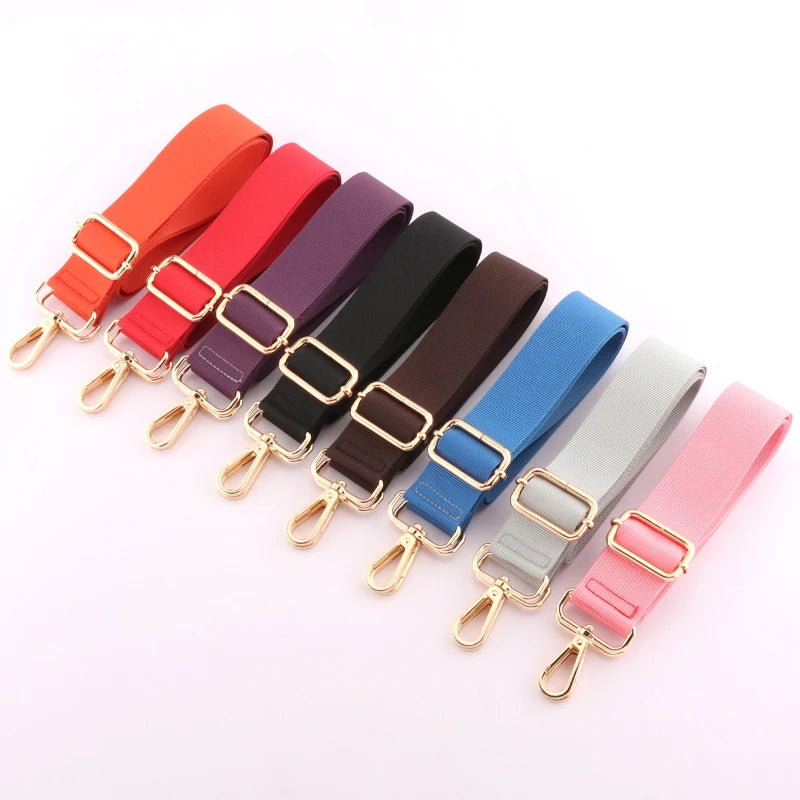 New Long Backpack Strap Pure Black Nylon Canvas Replacement Canvas Bag Strap Accessories Adjustable Lengthened Satchel Bag St