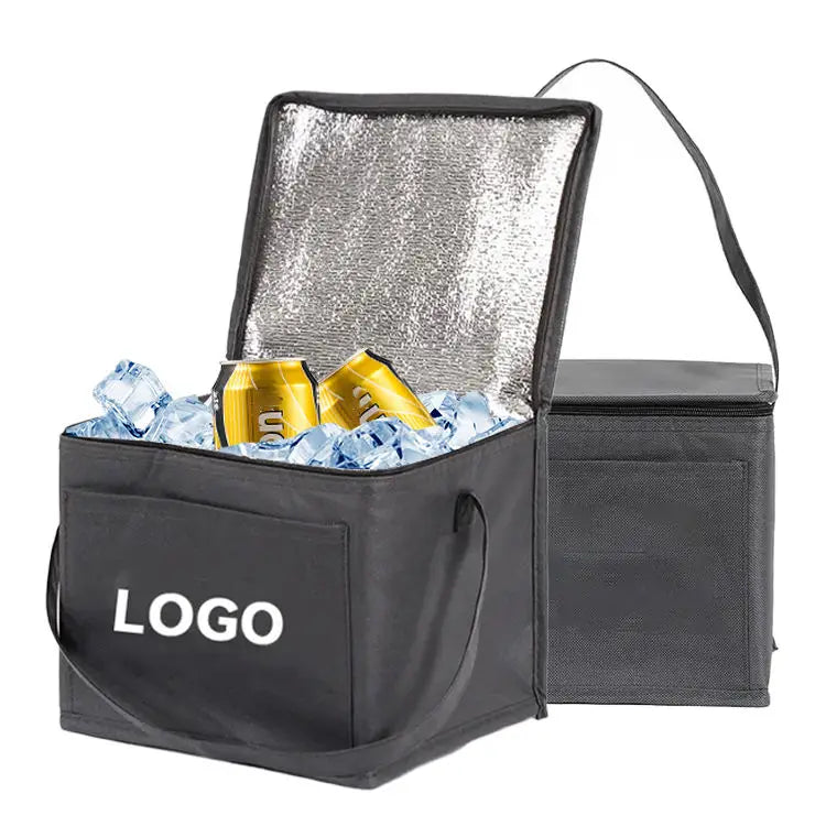 Wholesale 6 Pack Reusable PP Non-Woven Waterproof Recyclable Durable Thermal Insulation Cooler Bag OEM Custom Logo Picnic Lun