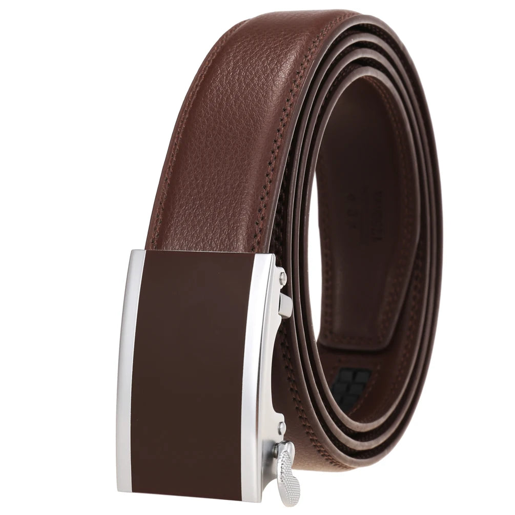 LY33-00008-1 OEM ODM Custom Men Belt Automatic Buckle Men's Belt Designer Leather Belt Factory Direct Sales Fashion Leather B
