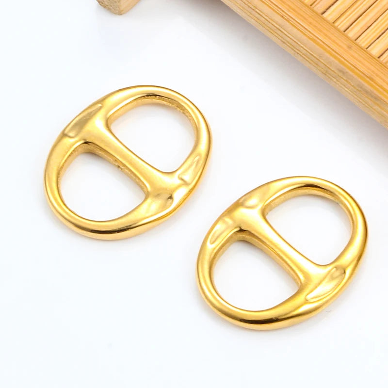 18K PVD Plated Gold Pendant for Bracelet and Necklace Minimalist Style Non Tarnish Stainless Steel Material for DIY Jewelry