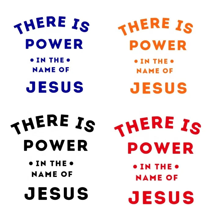 Wondove Christian DTF Heat Transfer DTF  Printing Transfer Iron on There Is Power in the Name of Jesus Stickers Designs