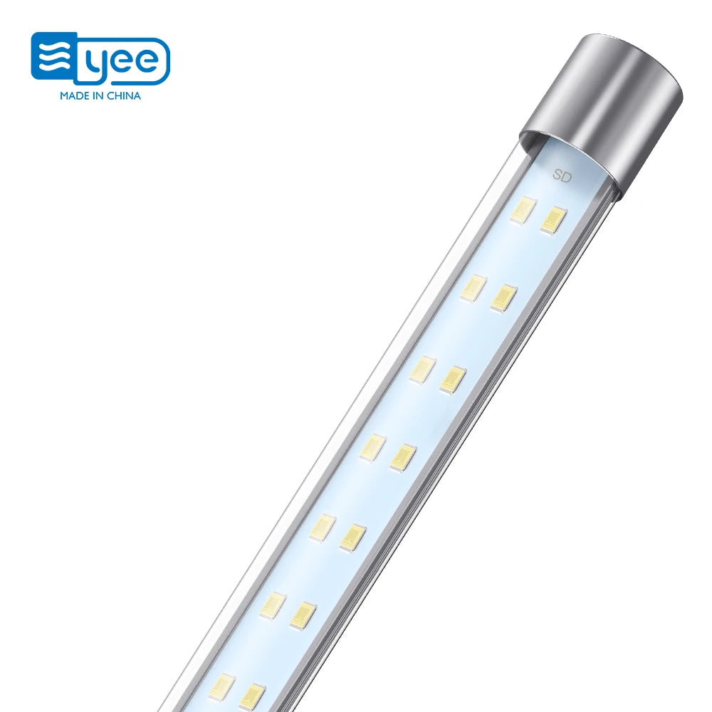 YEE Wholesale 5W-23W Aluminum Shell Small Tank Led Aquarium Lamp Fish Tank Aquatic Plant Blue White Light