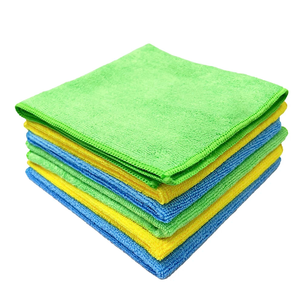 32x32cm Microfiber Car Wash Towel Reusable Window Floor Polishing Drying Towels Absorbent Microfiber Kitchen Cleaning Cloths