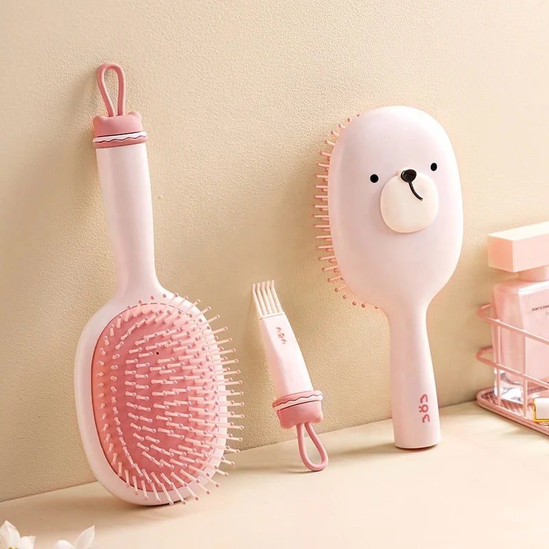 Cute Hair Straightener Comb Massage Scalp Air Cushion Comb Professional Wet Dry Comb for Women