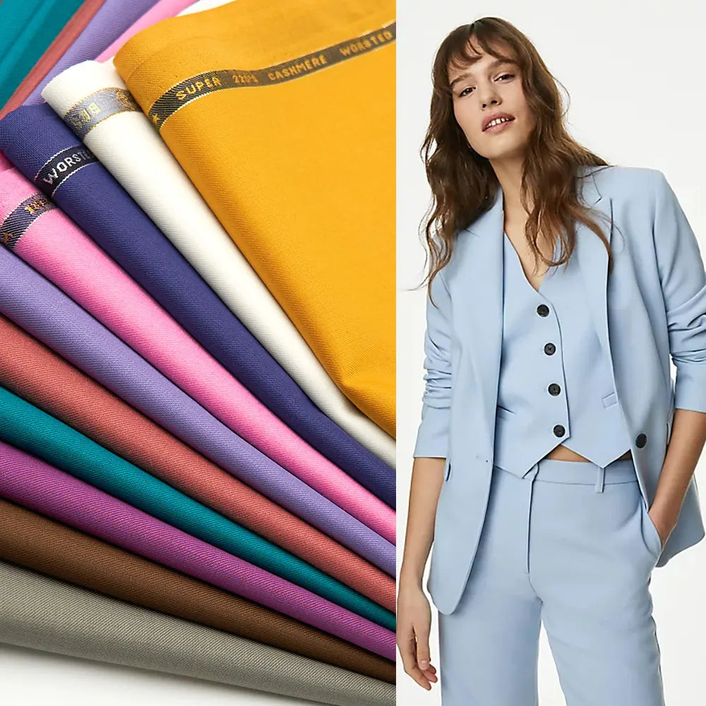 Best Selling Solid Colors Woven Yarn Dyed Twill 30% Worsted Wool 70% Polyester Anti-Pill Medium Weight Nobility Suit Fabric f