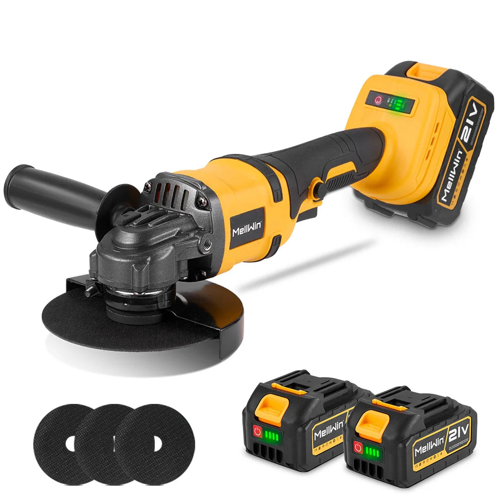 Yofidra 125mm Brushless Angle Grinder 4 Gears Cordless Grinding Machine Cutting Woodworking Power Tool for  18V Battery