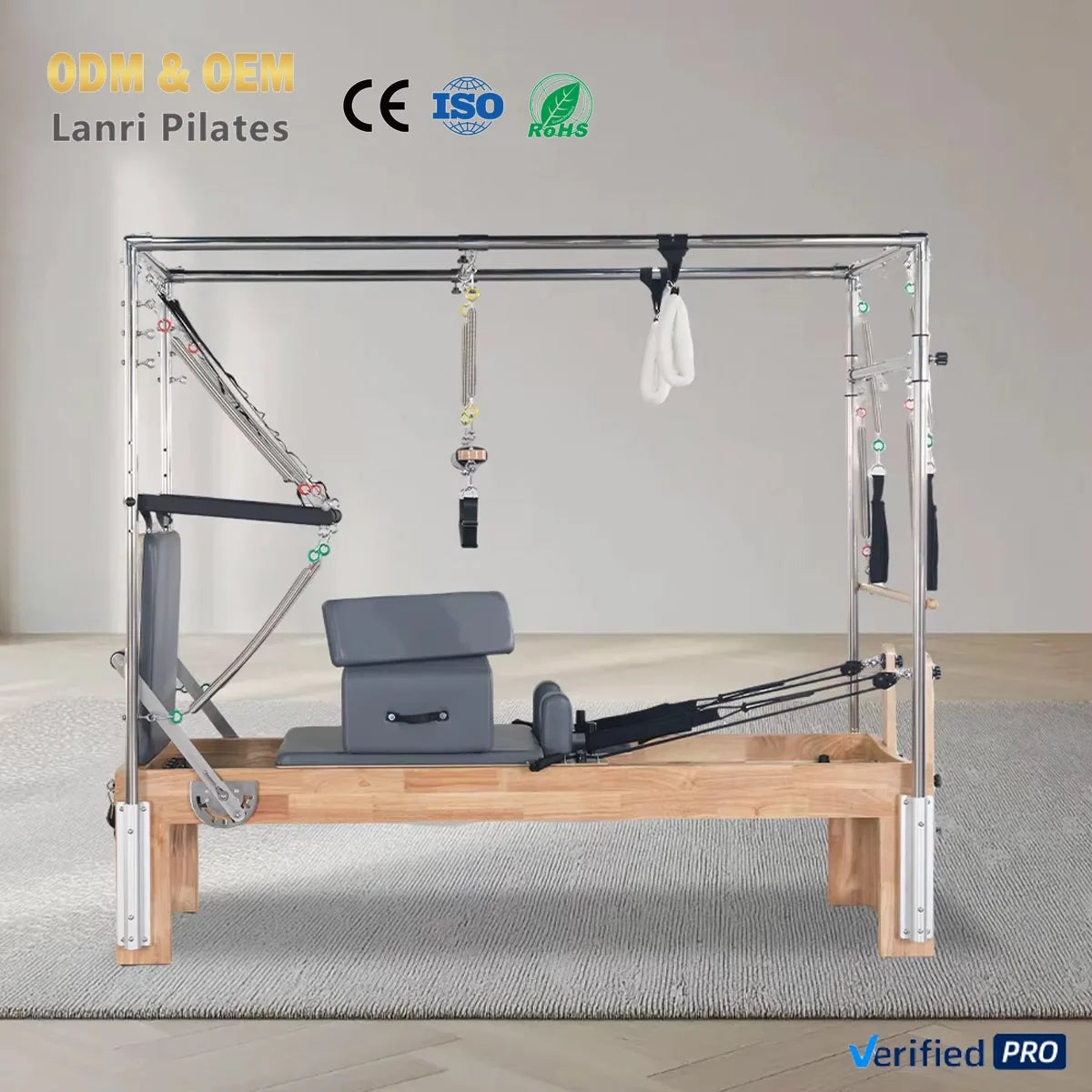 Commercial Use Durable  Pilates Cadillac 3 in 1Reformer With Trapeze Tables Full Track Reformer Pilates Machine