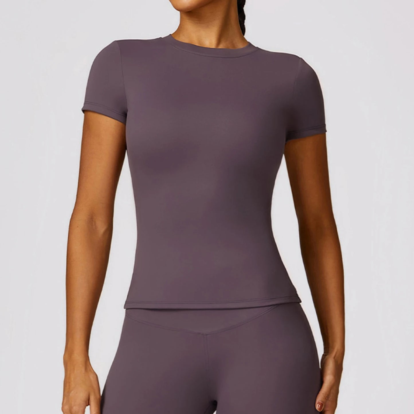 New Sports Wear Women Crewneck Slim Fitted Short Sleeve Custom Logo Athletic Gym Running Workout Yoga Tops T-Shirt