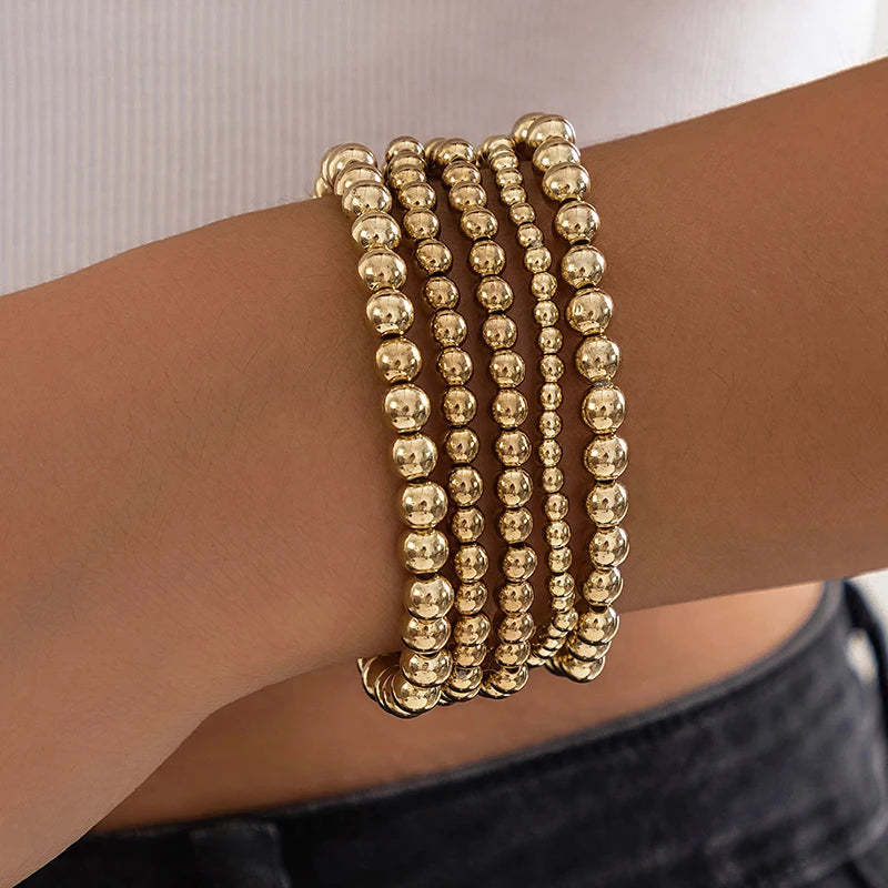 Cross-border Jewelry Bead Bracelet Design Sense Love Pendant   Bracelet Sweet Cool Stacking Enewton Bracelets for Women