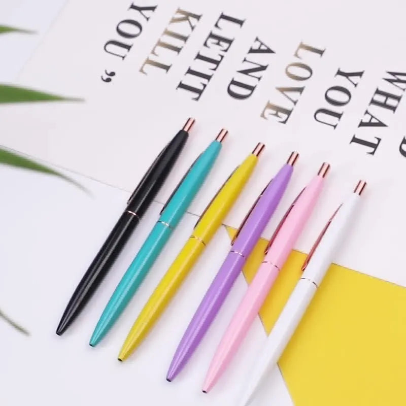 Custom Luxury 1.0mm Metal Office Ballpoint Pen Wholesale with Custom Logo and Springs Available in Luxury Colors