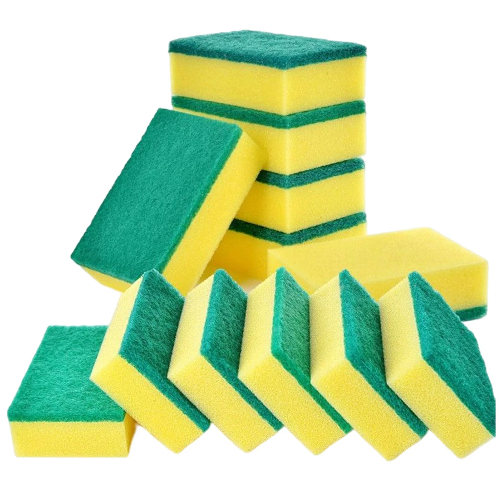 Double-Sided Cleaning Sponge Reusable Dishwashing Cleaning Wipe Household Scouring Pad Sponge Set Kitchen Accessories
