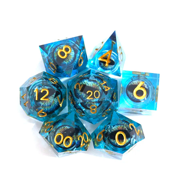 Dice Factory Supply Dungeons and Dragons Game Board Sharp Polyhedral Resin Dice Set