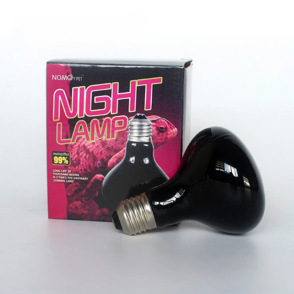Pet Hot Selling Reptile Night Lamp Heat Bulb Uva Terrapin Box Heating Light Lizard Bird Amphibian Snake Turtle Lamb Red Light