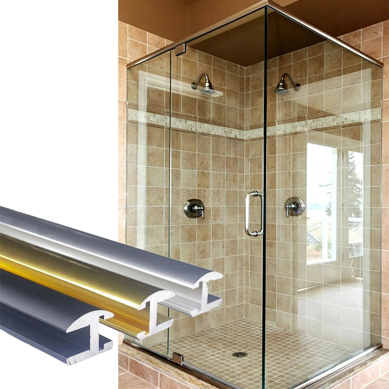 6063 Aluminum Alloy H-shaped Extruded Profile for Connecting Shower Room Glass Suitable for Bathroom Shower Screens
