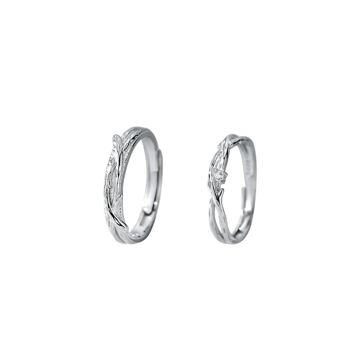 Wholesale New Diamond Rings Design S925 Sterling Silver Rings for Couples Valentine's Day Gift Set 925 Silver Rings for Men