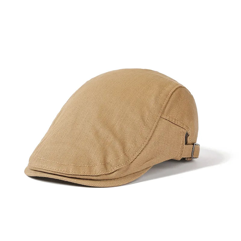 OEM ODM Customization Logo Vintage Premium Quality Newsboys Caps with Plain Color Cabbie Flat Brim for Men Baker Boy Casual W
