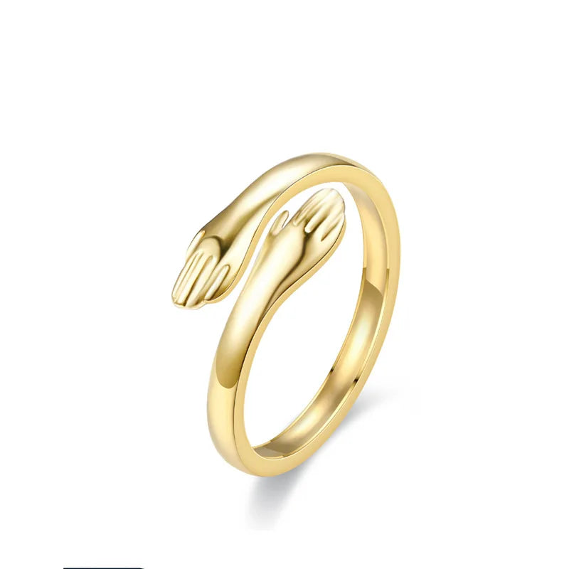 2025 Niche Design Sense 18K Polishing Titanium Steel Stainless Steel Rings Gold Plated Rings Couple Rings for Woman